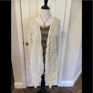 Neiman Marcus Cream  lightweight Long Cardigan Size XS